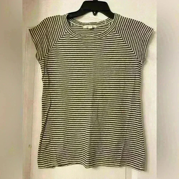 Nili Lotan Striped Round Neck Tshirt - Picture 2 of 5